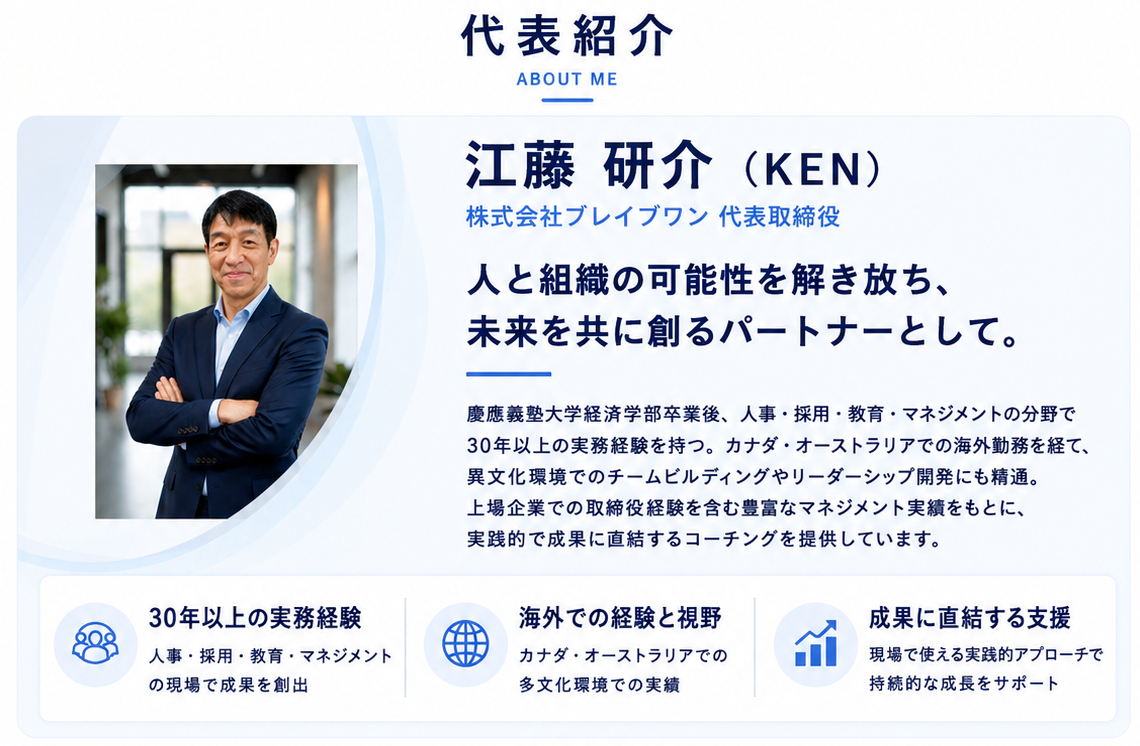 江藤研介（KEN）代表紹介